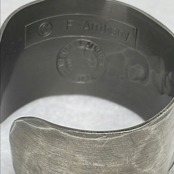 F Anthony Wendell August Forge Silver (tone Cuff adjustable Bracelet cougar cat - Picture 8 of 14